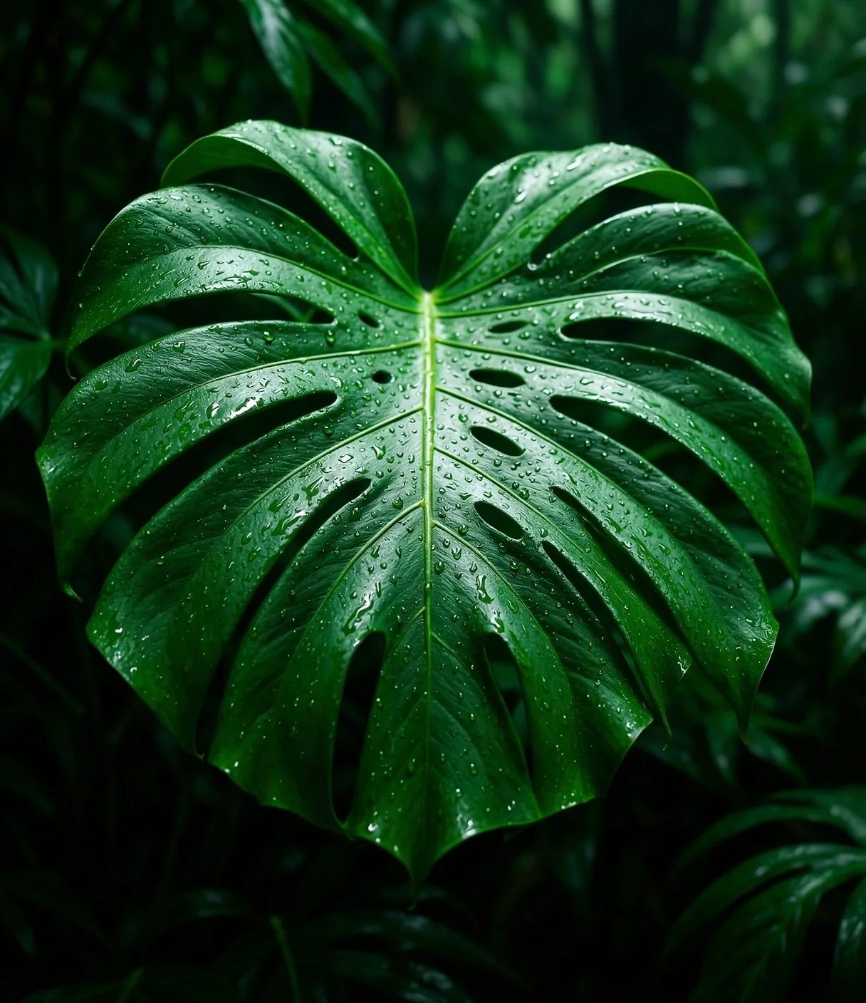 Indonesian rainforest botanical detail